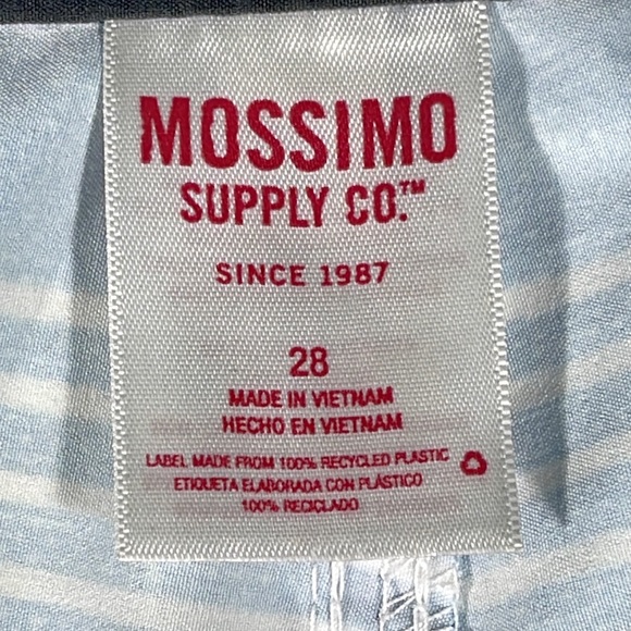 Mossimo Supply mens blue horizontal stripe board shorts swim trunks - size 28 - Picture 5 of 10